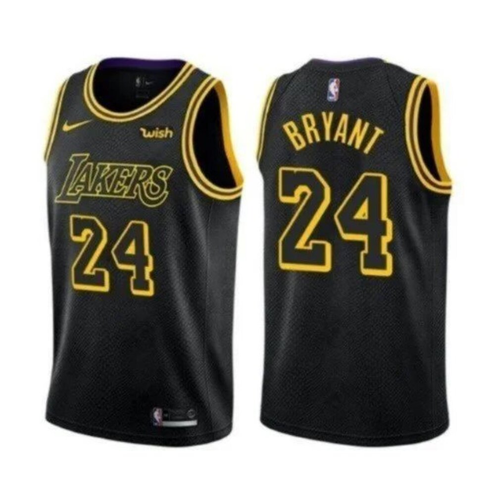 Youth Lakers #24 Kobe Bryant Black Mamba Jersey